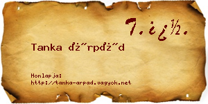 Tanka Árpád névjegykártya