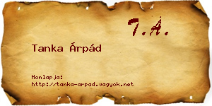 Tanka Árpád névjegykártya